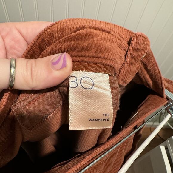 Anthropologie Pilcro The Wanderer Pants Corduroy Rust Colored Size 30 - Picture 7 of 8